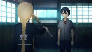 Kirito and Alice first time meet in real world | Sword Art Online - War of Underworld Part 2