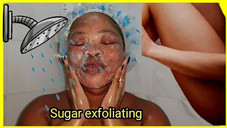 SHOWER ROUTINE 2022 + Sugar facial Exfoliating Routine