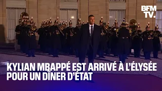 Kylian Mbappé est arrivé à l’Élysée pour un dîner d’État avec Emmanuel Macron et l’émir du Qatar