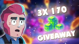 3x 170 Gems Pack Giveaway (A Chance to Win GOLDEN CODE as well) #ShootingStarrDrops #BrawlStars
