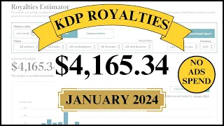 My Amazon KDP Income Report For Jan 2024 (No Ads Spend)