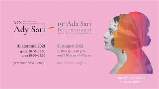 2nd stage auditions | 19th Ada Sari International Vocal Artistry Competition