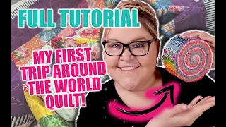 A Trip around the world quilt with jelly rolls! 😋 Watch & Learn step by step!