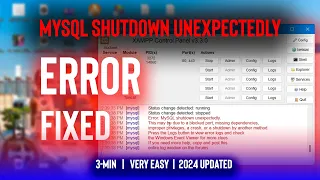 xampp mysql shutdown unexpectedly | How to Solve XAMPP Server MySQL Cannot Start | [FIXED].