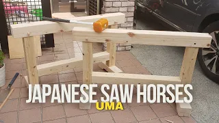 How to Build a Modified Japanese Sawhorse for Woodworking (or the Base of a Conference Table)