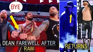 Shield Brothers Farewell Dean Ambrose After Raw Off-Air ! WWE Raw 8/4/19 !