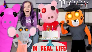 Roblox PIGGY In Real Life - Birthday Party with New INFLATABLE TRAP