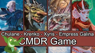 Three blue decks and a goblin! Chulane vs Krenko vs Xyris vs Empress Galina EDH / CMDR game