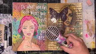 Quick Art Journal Page: Warm vintage vibes