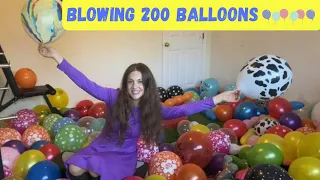 BLOWING UP 200 different themed balloons