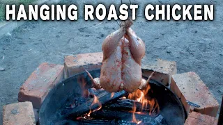 How To Hang Chicken Over Open Fire | Hang-Roasted Chicken