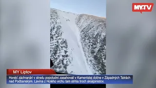 Lavína z Holého vrchu v Západných Tatrách strhla troch skialpinistov, jeden neprežil