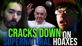 Reacting to The Pope's Alien Livestream by MoistCr1tikal | Pope is AGAINST Supernatural Hoaxes !