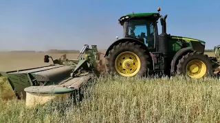 Кошение люцерны битерной косилкой KRONE EC 870 CV в Алтайском крае