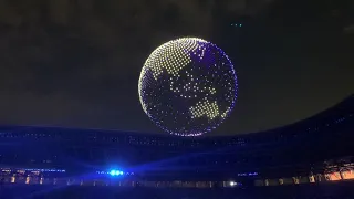 El espectáculo con drones de Tokio 2020 en vivo!!!🇯🇵