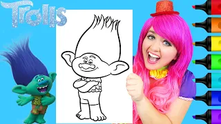 Coloring Trolls Branch True Colors Coloring Page Prismacolor Markers | KiMMi THE CLOWN