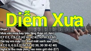 Diễm Xưa | Hướng dẫn solo và đệm hát | Điêu Chương