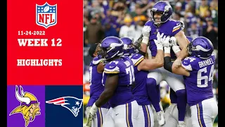 Minnesota Vikings vs New England Patriots Highlights HD | NFL Week 12 | November 24, 2022