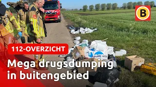 Enorm veel rotzooi door drugsdumping langs weg | 112-overzicht