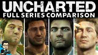 Uncharted 1 vs 2 vs 3 vs 4 - Direct Comparison - Side-by-side Game Evolution (PS4)