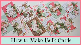 DIY Card Making Tutorial ~ Bulk Set of 10 Cards ~ Carta Bella