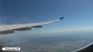Takeoff Amsterdam to Salt Lake City Airbus A330-900
