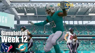 【NFL】Week 12 Simulation｜Houston Texans vs Miami Dolphins｜Madden NFL 23