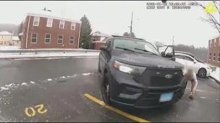 Body cam captures suspect stealing police cruiser and gets shot at by police