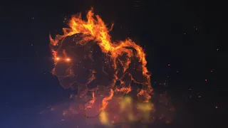 Lion on Fire Logo Animation