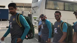 Pakistan Cricket Team Entry at Sharjah Stadium | Pak vs Afg