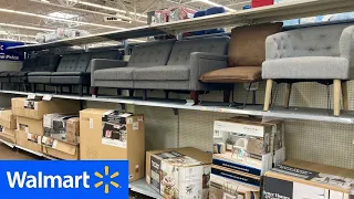 WALMART FURNITURE SOFAS FUTONS CHAIRS TABLES CONSOLES SHOP WITH ME SHOPPING STORE WALK THROUGH