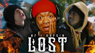 THIS LEGIT GAVE ME CHILLS!! 🔥🗻 | NF & Hopsin - "LOST" [#FlawdReacts]