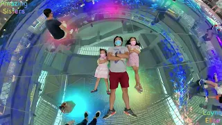 Playing at the Digital Light Canvas in Marina Bay Sands Singapore