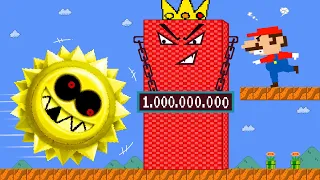 Mario's Mega GOLD Grrrol Escape vs the Giant BIGGEST Numberblocks 1.000.000.000 | Game Animation