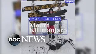 7-year-old girl reaches Mount Kilimanjaro summit