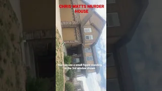 Chris Watts Murder House. You can see some kind of small dark figure in the 3rd window shown