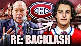 Kent Hughes RESPONDS TO THE BACKLASH Re: David Reinbacher (Montreal Canadiens, Habs Top Prospects)