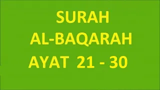 Al Baqarah Ayat 21-30 Hafalan Membaca Dan Mendengarkan