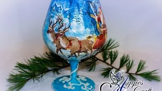 Decoupage Tutorial - Christmas Tea Light Holder