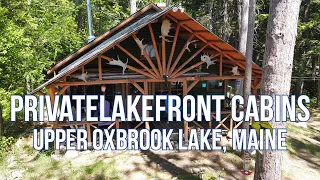 SOLD| Private Lakefront Log Cabins For Sale | Maine Real Estate