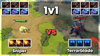 Sniper vs Terrorblade - Who will win? Dota 2 1v1