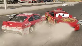 Lightning McQueen Wrecks and Wins! | Forza Motorsport 6 | NASCAR Expansion