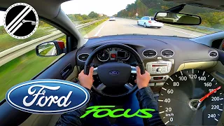 Ford Focus II Turnier 1.6 Automatic 101 PS Top Speed Drive On German Autobahn No Speed Limit POV