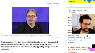 Re: Rust & Linus Torvalds: "C++ solves _none_ of the C issues …. It really is a crap language".