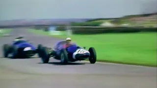 F1 1959 Aintree [60fps HQ] Jack Brabham vs. Stirling Moss / 1950's Formula 1