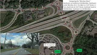Driving in the U.S. roundabout capital - v. 4 - picture-in-a-picture video, maps in the foreground!