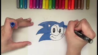 How to draw Sonic!