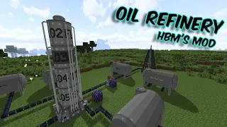 How to set-up an "OIL REFINERY" in HBMs Mod || Energy and Fuel Production Basics in Minecraft