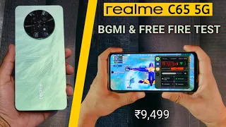 Realme C65 5G Gaming Review | BGMI & FREE FIRE | FPS Meter & Battery Drain Check