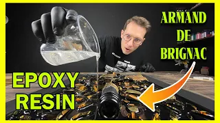 SMASH  ARMAND DE BRIGNAC BOTTLE - EPOXY RESIN ART